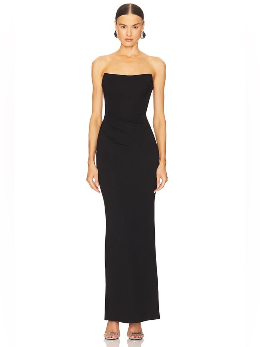 NWT Michael Costello x Revolve Black Strapless Evening Gown Small - Picture 4 of 14